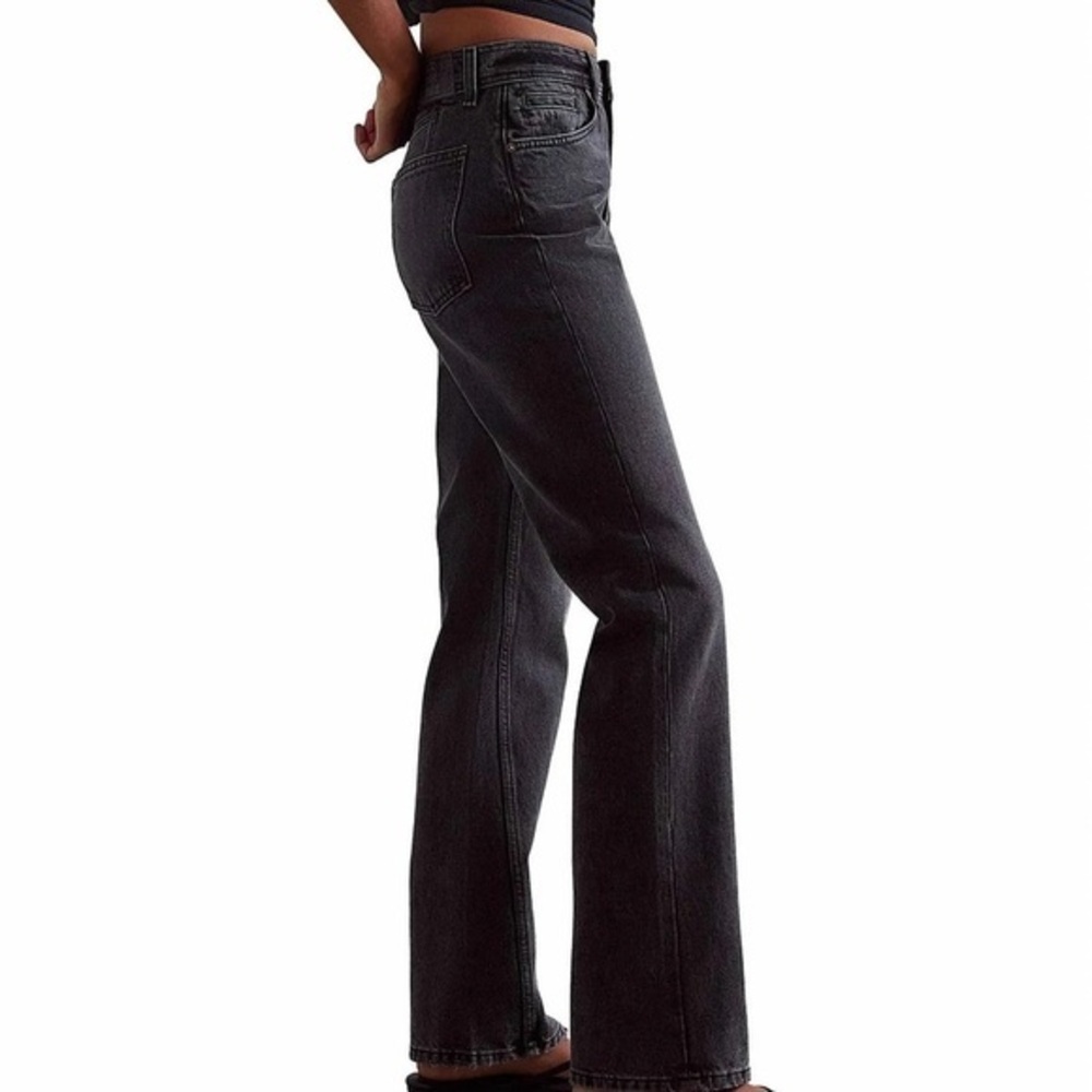 NEW Free People / We the Free Black Straight Leg Denim Jeans 26